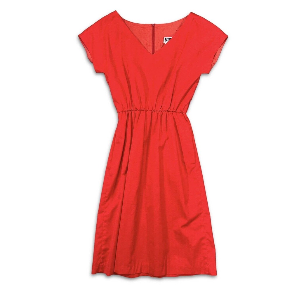 Vintage NRI by Ned Gould Red Fit and Flare Dress 10